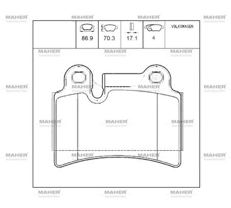 FREN BALATA TOUAREG 2004-2010 ARKA 7L6698451B
