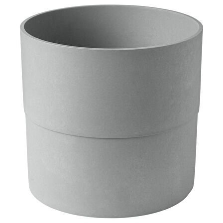 Plastik saksı, gri, 32 cm