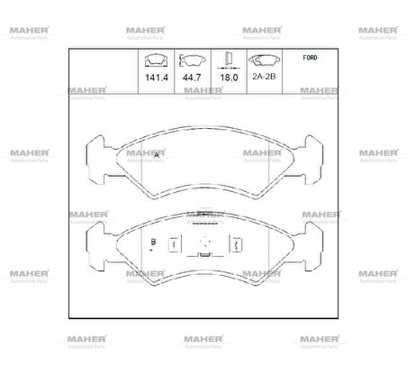 BALATA ON FORD FIESTA 3 / 4 / KA - MAZDA 121 3 96FB2K021AA