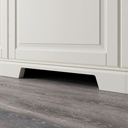 Süpürgelik, kırık beyaz, 66x8 cm