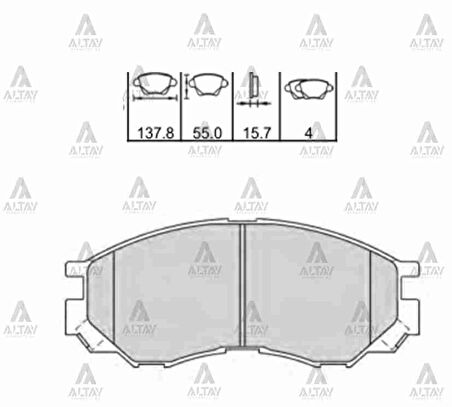 FREN BALATA L-200 1999-2002 ÖN MN102609