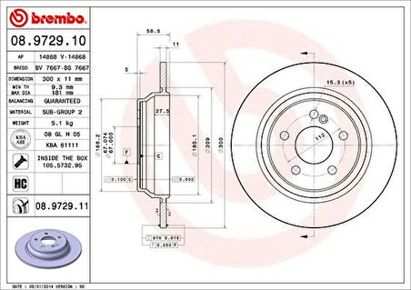 FREN DISKI ARKA MERCEDES S-CLASS W220 1998-2005 A2204230112 (2 ADET)