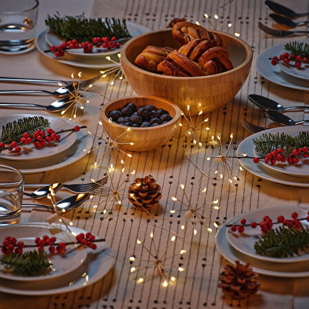 Aydınlatma zinciri, beyaz, 3.2 m