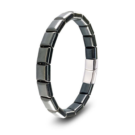   Kare Hematit Doğaltaşlı Çelik Halat Ve Klips Bileklik 31832B4D1 