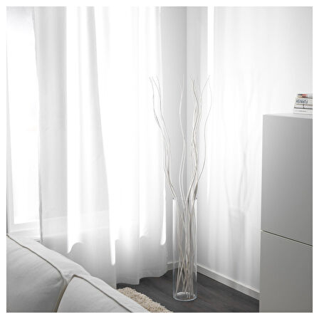Yapay çiçek, beyaz, 150 cm, söğüt/kıvrımlı
