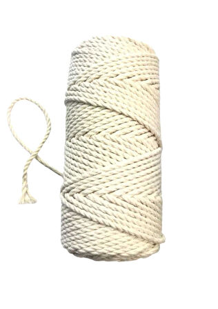 Pamuk Büklüm 3 mm İp krem