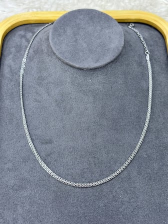 💎 Premium Parlak ve Şık Gümüş Renk Çoklu Zincir Kadın Çelik Kolye (45 cm)