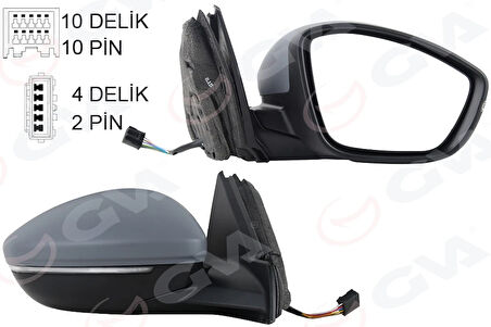 DIŞ DİKİZ AYNASI SAĞ ELEKTRİKLİ ISITMALI SİNYALLİ KATLANIR SENSÖRLÜ ASTARLI Ç.AYDINLATMALI KONVEKS 208 2019 CORSA F 2019 10H10P 4H2P 98260175XT 983758811T