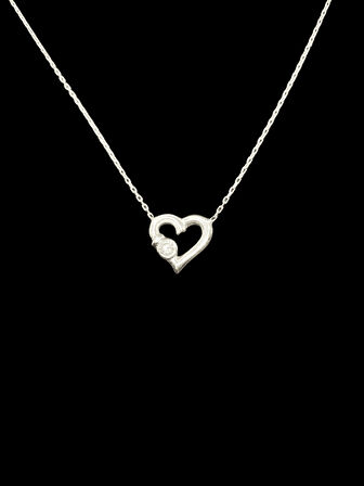 💖 925 Ayar İthal Gümüş Minimalist Kalp Kolye | Zirkon Taşlı İnce Zincir | Özel Tasarım Hediyelik