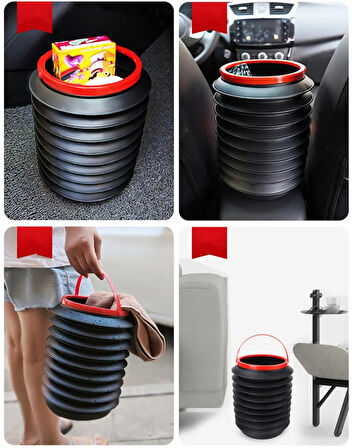 Çok Amaçlı Katlanabilir Araç İçi Kova 