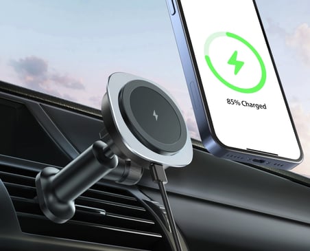 Kablosuz Hızlı şarj özellikli araç içi telefon tutucu kablosuz şarj magsafe destekli klima bölmesi şarj cihazı