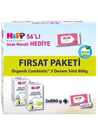 Hipp Organik Combiotic 3 Devam Sütü 800 gr 4 Adet
