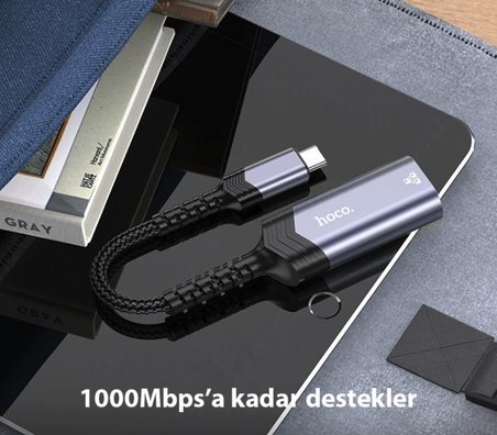 Type-c Ethernet RJ45 dönüştürücü çevirici adaptör 1000 Mps internet bağlantısı destekli çevirici