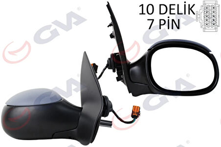 DIŞ DİKİZ AYNASI SAĞ 206 2004 ELEKTRİKLİ ISITMALI SENSÖRLÜ ASTARLI ASFERKLİ 7 FİŞ VM-208EHPSR 8149 KN 8149 KC 8148 XZ