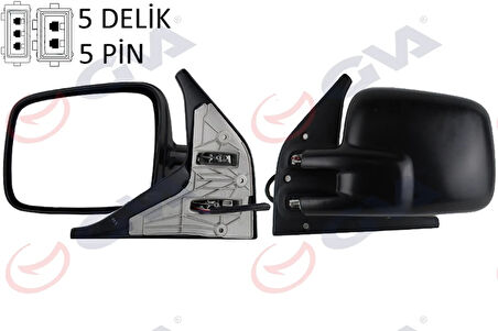 DIŞ DİKİZ AYNASI SOL TRANSPORTER T4 1996 ELEKTRİKLİ ISITMALI KONVEKS VM-186EHL 701857507H01C