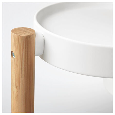 Çiçeklik, bambu-beyaz, 78 cm