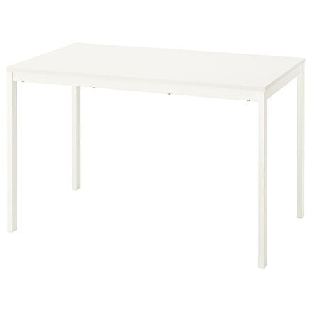 Açılır yemek masası, beyaz, 4-6 kişilik, 120/180x74 cm