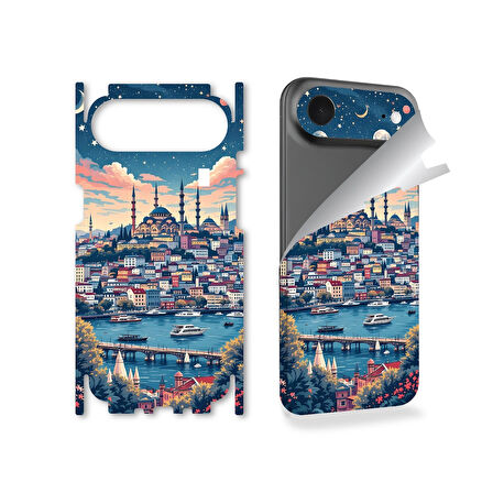 Apple İphone 17 Air için full kaplama koruma sticker kılıfsız kullanım için çizilme önleyici İSTANBUL