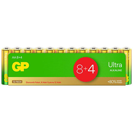 GP Alkaline AA 1.5V Pil 12'li