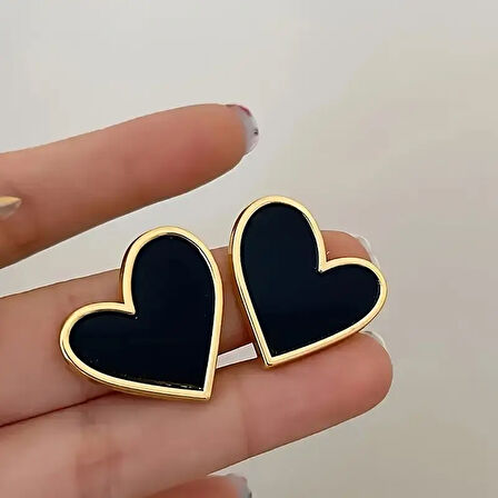 Şık Boho Kalp Tasarım Yuvarlak Küpe 14K Altın Kaplama Çinko Alaşım Günlük ve Parti Tüm Mevsim Moda