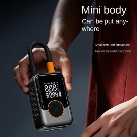 Mini Powerbank özellikli Kompresör araba lastik şişirme havuz top motorsiklet için şarjlı pompa