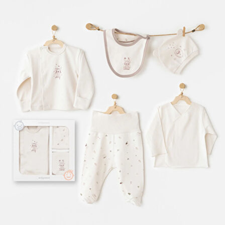 Andywawa AC26180 My 1 St Wardrobe 5'li Hastane Çıkışı Ekru