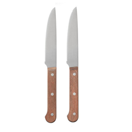 Biftek bıçağı seti, koyu kahve, 24 cm, 2 adet