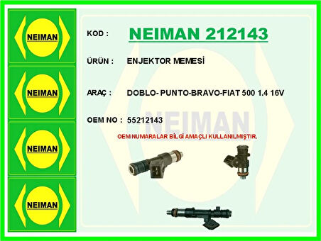 ENJEKTOR MEMESİ DOBLO- PUNTO-BRAVO-FIAT 500 1.4 165 55212143