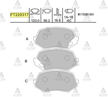 FREN BALATA CANTER 711 TAKIM (8 ADET) ÖN MK449107