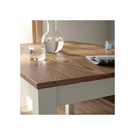 Mutfak masası, bej-kahverengi, 120x80 cm, 4 kişilik