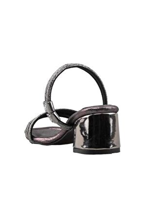 Kız Çocuk Topuklu Sandalet Ayakkabı PLATİN