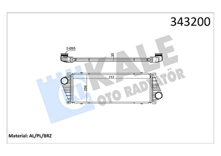 TURBOSARJ RADYATORU MERCEDES SPRINTER B901B905 . VW LT 1928-1935-46 A9015010701 2D0145805