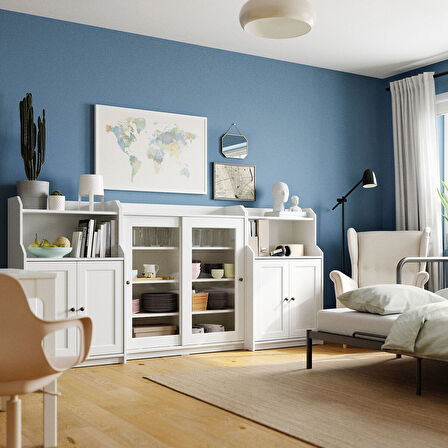 Konsol, beyaz, 244x46x116 cm