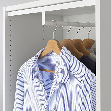 Çocuk gardırobu, beyaz-gri, 60x42x181 cm, 3 çekmeceli