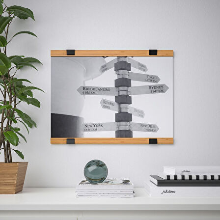 Poster askısı, bambu, 61 cm