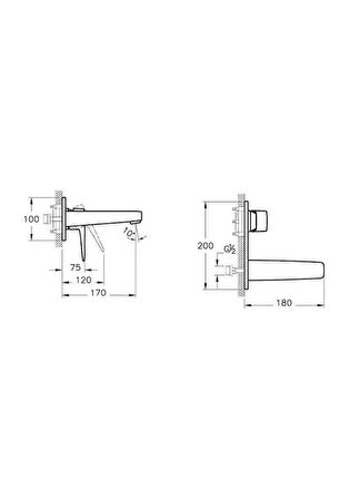 Artema A4273836 Root Square Ankastre Lavabo Bataryası Mat Siyah