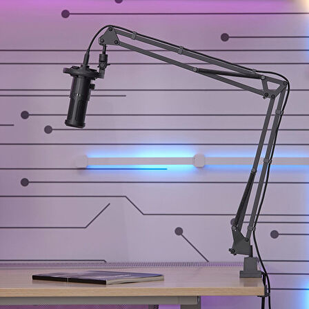 Mikrofon kolu, antrasit, vida bağlantılı