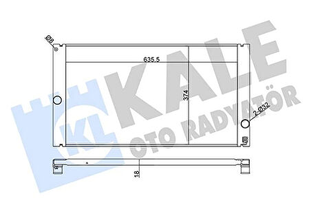 RADYATÖR VOLVO C30-C70 2-S40 2-550 AL-PL-BRZ 650103761024 8602834 8603528 8603634