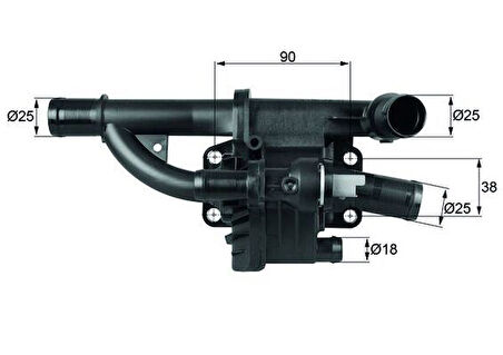 TERMOSTAT YUVASI KOMPLE PEUGEOT 206-207-307-308-407-1007-3008-5008-PARTNER TEPE-C2-C3-C4-C5 2 FOCUS 3 2011 1.6 TDCI COURIER 2014 1.5-1.6 TDCI FIESTA 2008-2017 1.5 TDCI B-MAX 2014 1336 AF 9M5Q8A586BA 1675627