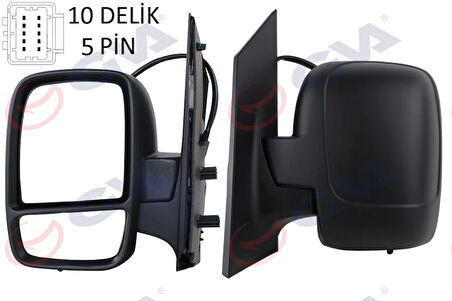 DIŞ DİKİZ AYNASI SOL SCUDO-EXPERT 2007 ELEKTRİKLİ ISITMALI KONVEKS 5 FİŞ VM-6116EHL 8153 K9