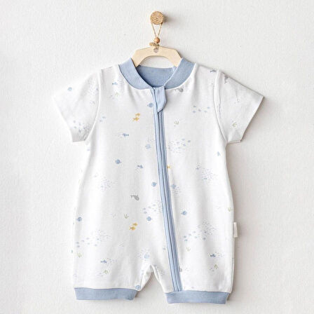 Andywawa AC25605 Ocean İs My Happy Place Bebek Tulum White