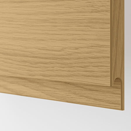 Köşe alt dolap, VOXTORP meşe görünümlü, 128x68 cm, raflı