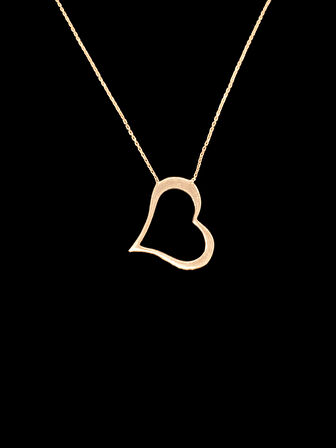 ❤️ 925 Ayar İthal Gümüş Kalp Model Rose Gold Renk Kolye — Aşkın Zarif İfadesi