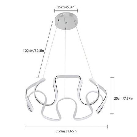 3 Işıklı Modern Sarkıt Ahtapot 6'Lı Led Avize