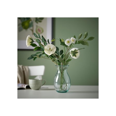 Yapay çiçek, beyaz, 50 cm, gül