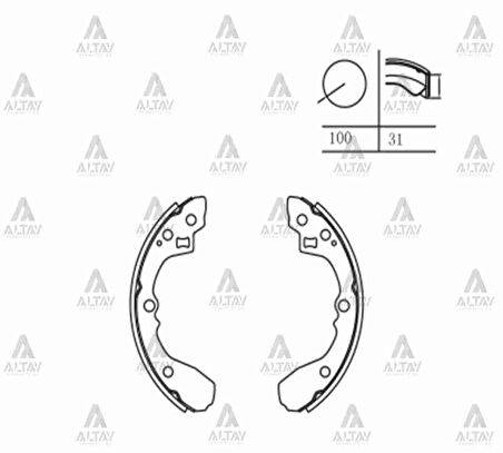 FREN BALATA RIO 2000-2004 PABUÇ ARKA 58315 FDA00