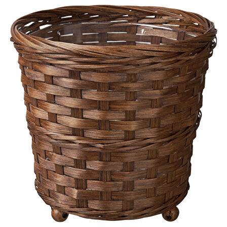 Bambu saksı, kahverengi, 12 cm