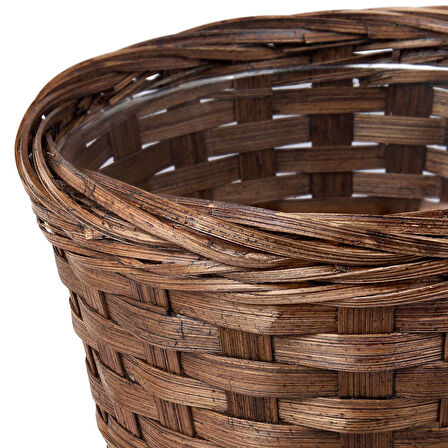 Bambu saksı, kahverengi, 12 cm