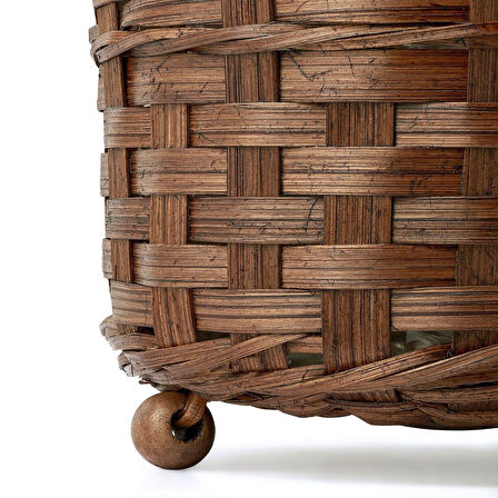 Bambu saksı, kahverengi, 12 cm
