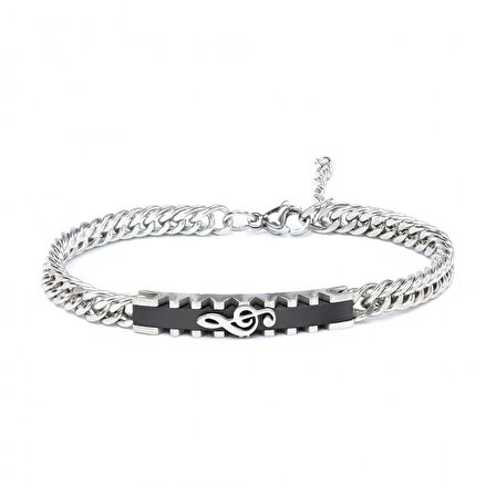  FM Sol Anahtarı Motifli Çelik Bileklik 3183EBF1D3 